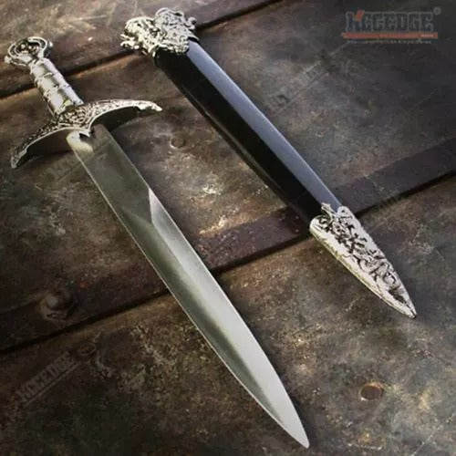 Medieval Serpent Crusader Dagger Serik Drakensoul with Premium Leather Sheath