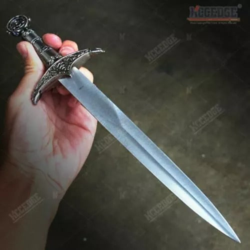 Medieval Serpent Crusader Dagger Serik Drakensoul with Premium Leather Sheath
