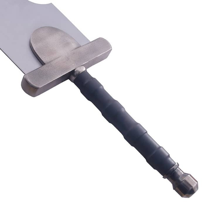 Zanbatou anime sword replica featuring an oversized fantasy blade with a free leather sheath.