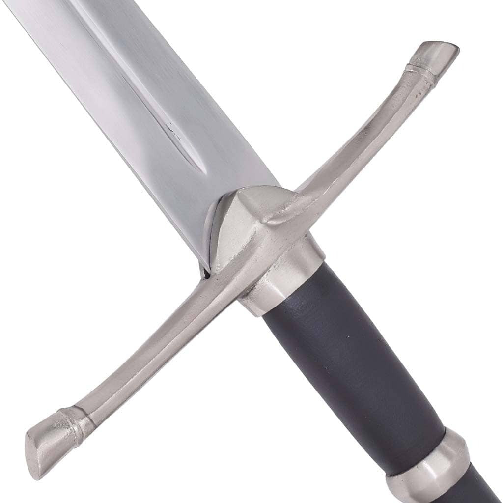 Aragorn Strider Ranger sword replica from The Lord of the Rings with a matching ranger knife and medieval-style design.