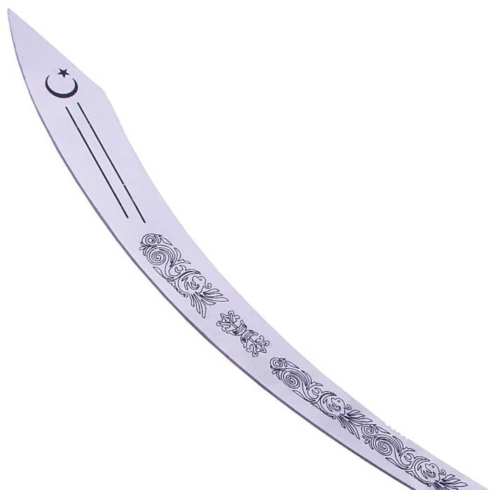Belly Dance Dragon Scimitar Sword Wooden Handle with Free Display Stand