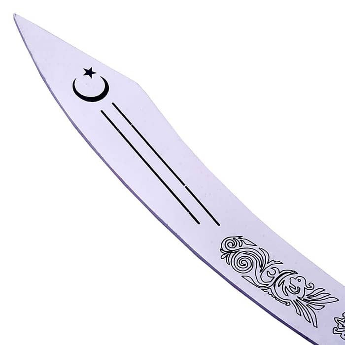 Belly Dance Dragon Scimitar Sword Wooden Handle with Free Display Stand