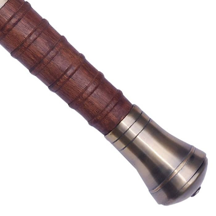 Boromir sword replica from The Lord of the Rings featuring a silver-finished blade with an ornate medieval-style hilt.Boromir sword replica from The Lord of the Rings featuring a silver-finished blade with an ornate medieval-style hilt.