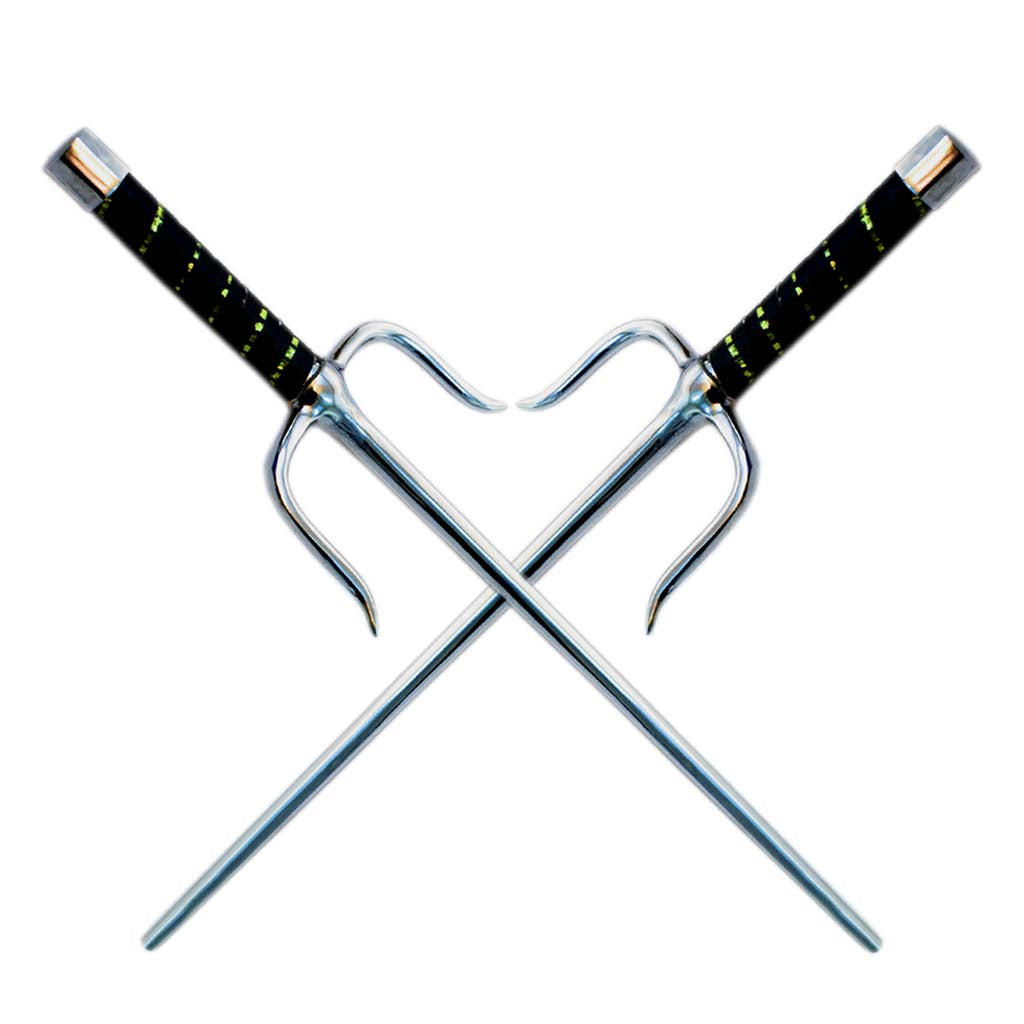 Raphael TMNT Sai Weapons 21" Teenage Mutant Ninja Turtle Sais with Black Wrapped Handle