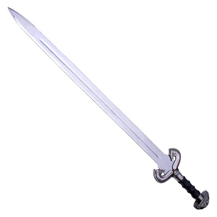 Éowyn sword replica from The Lord of the Rings featuring an elegant medieval-style blade with an ornate hilt.