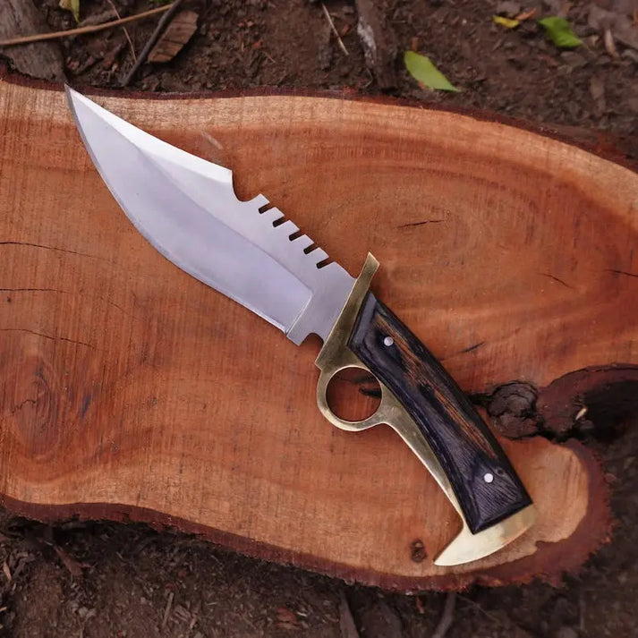 Bowie Daryl Dixon Finger Guard Knife With Brass TV Show Prop Replica