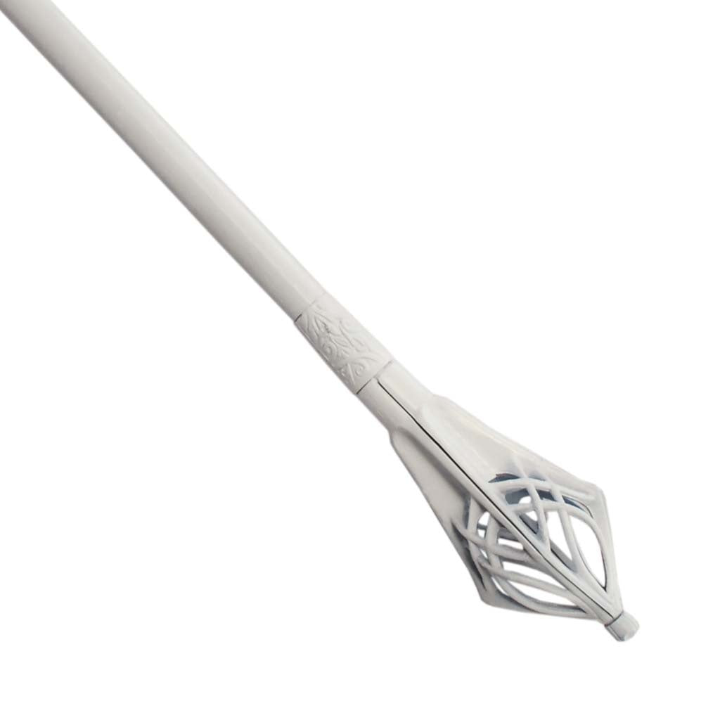 68-inch Gandalf the White staff replica from The Lord of the Rings with a white finish and free display stand