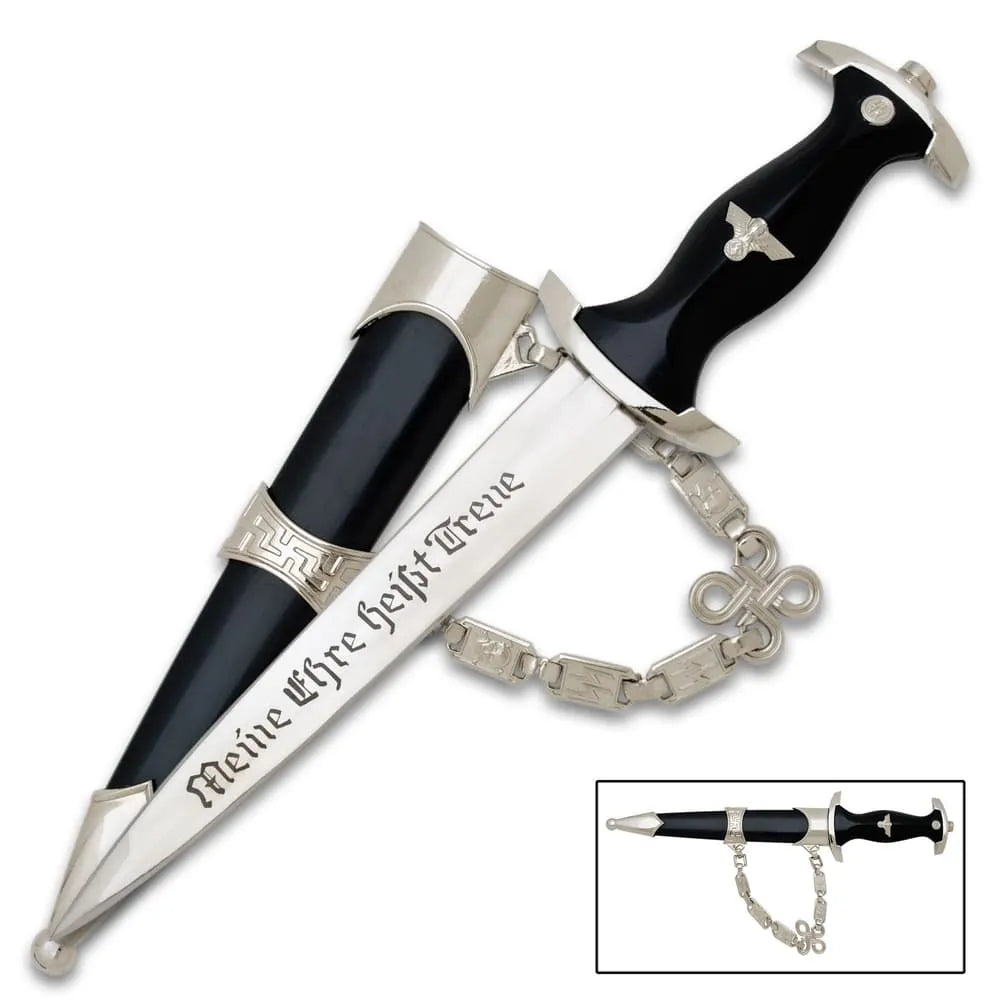 German 1933 SS Officers Replica Dagger with Matching Scabbard