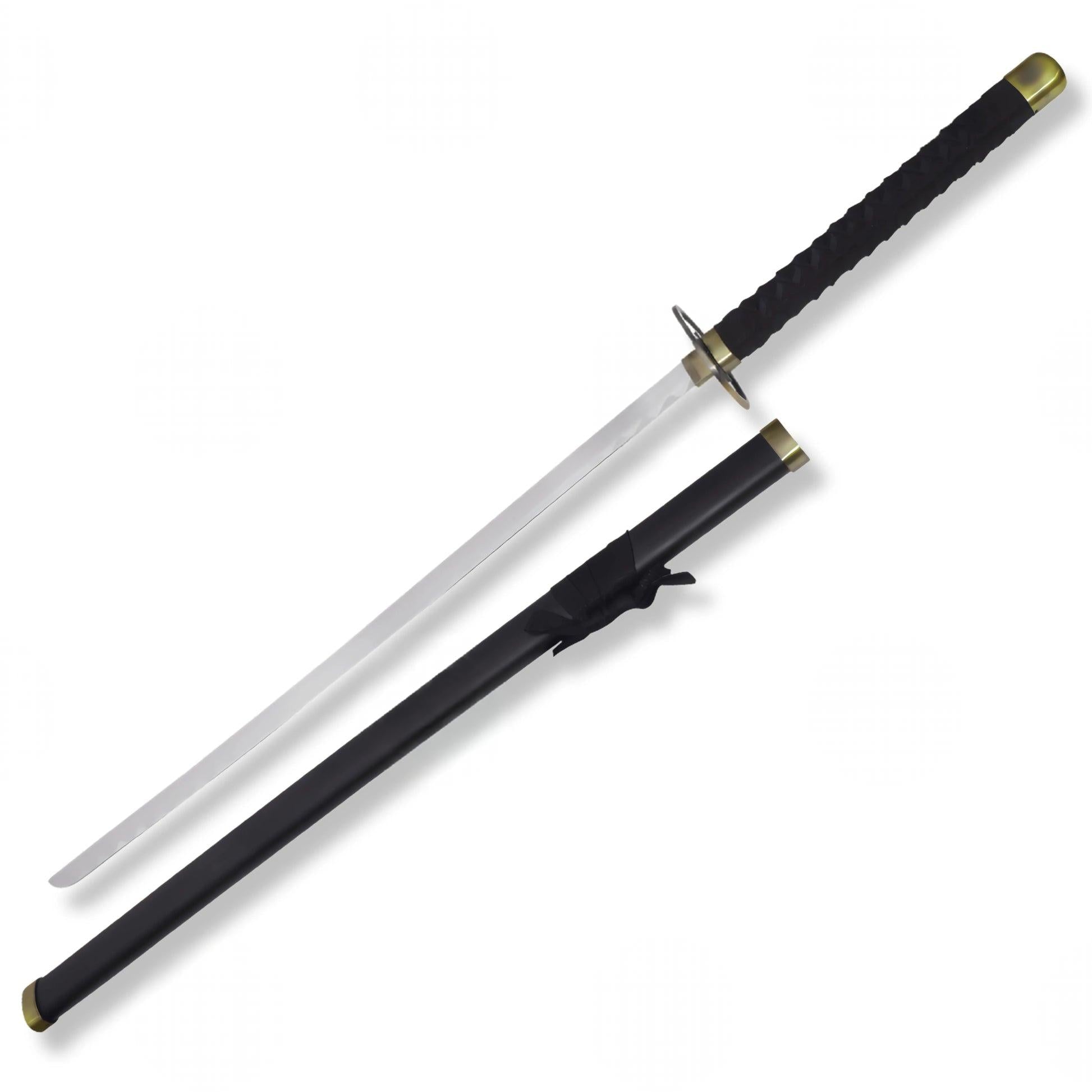Gin Ichimaru's Shinso sword replica from Bleach featuring a sleek katana-style blade and traditional wrapped handle.