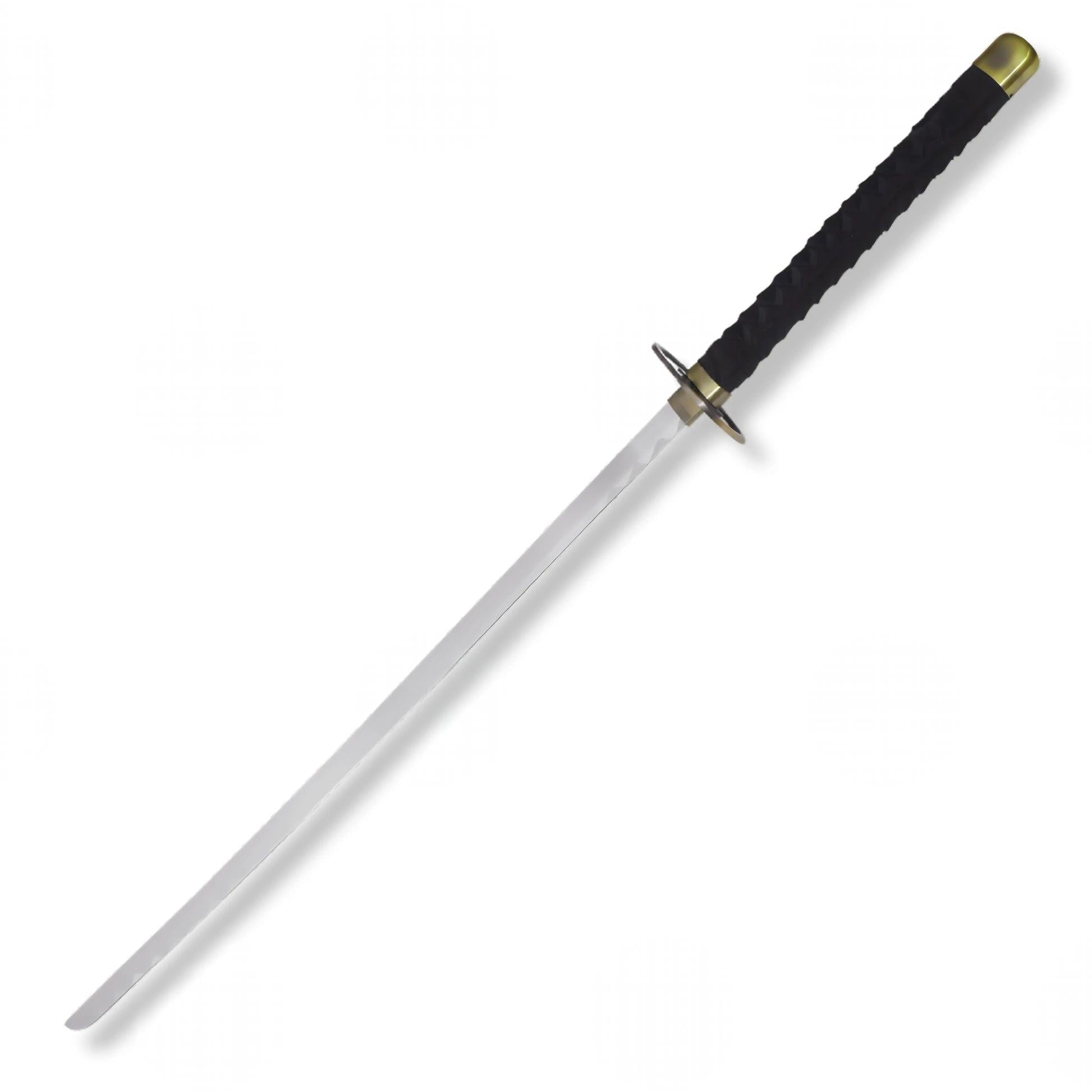Gin Ichimaru's Shinso sword replica from Bleach featuring a sleek katana-style blade and traditional wrapped handle.