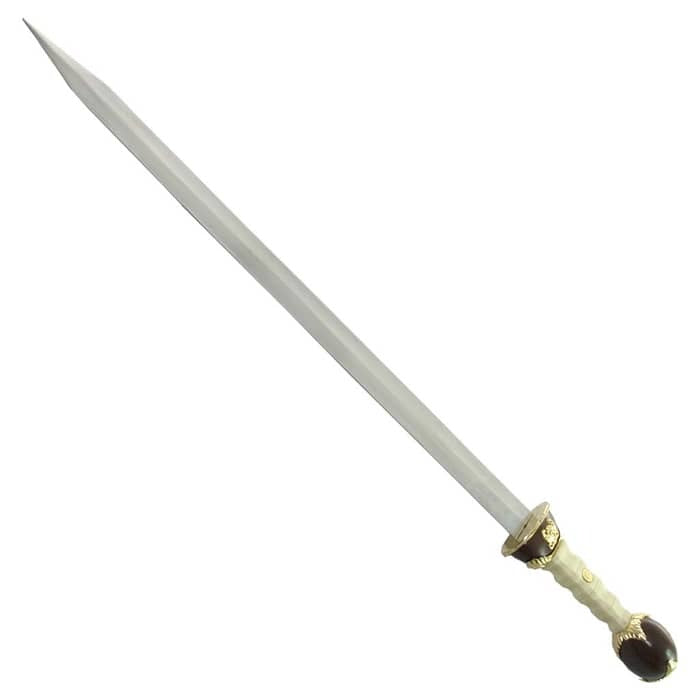 Gladiator Gold Sword – Stainless Steel Roman Replica with Scabbard