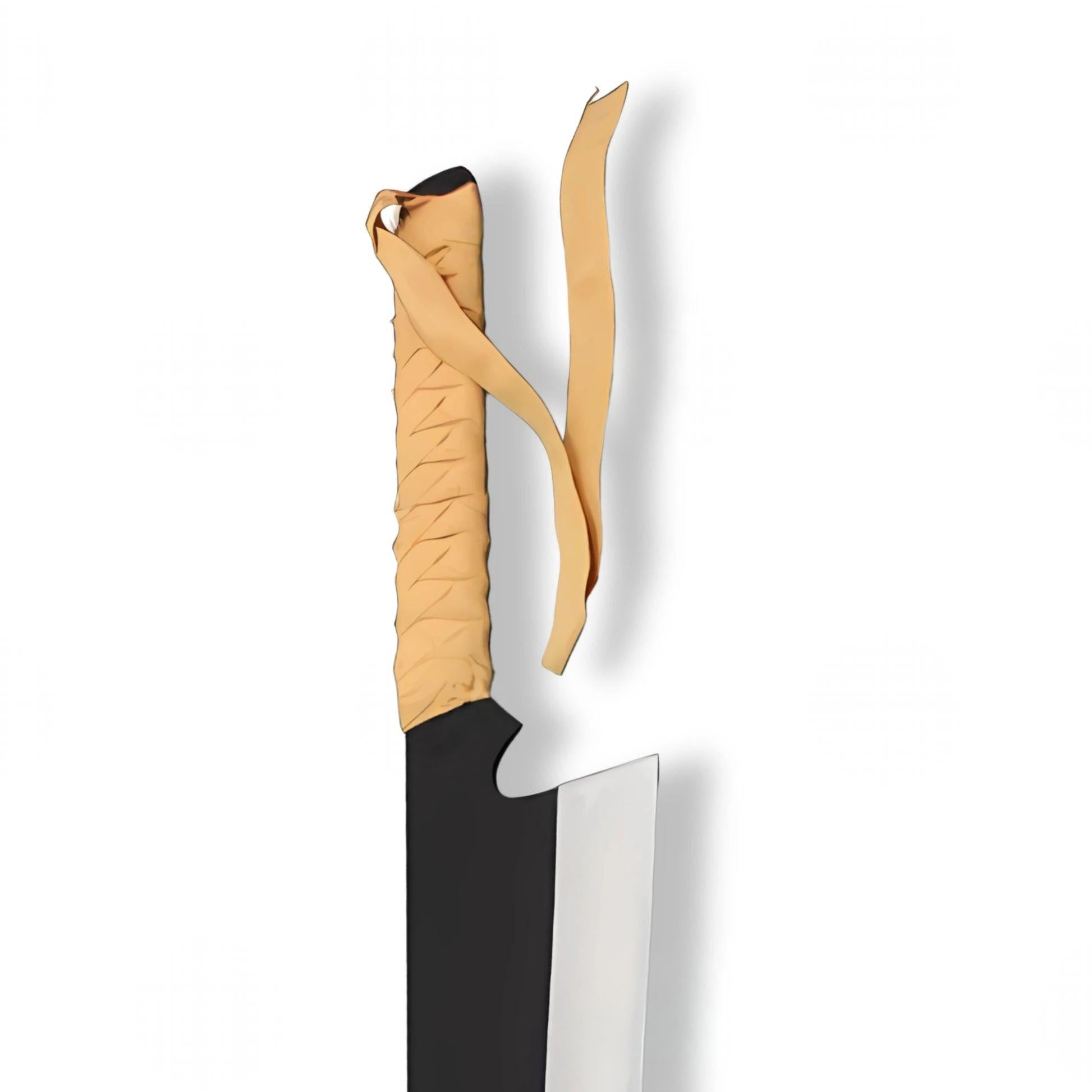 Ichigo Kurosaki Zangetsu sword from Bleach featuring an oversized black anime-style blade and wrapped handle.