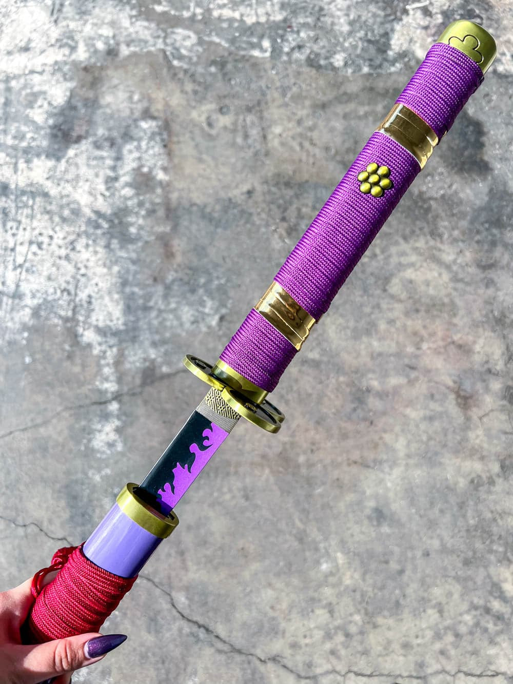 Enma Katana Sword Zoro's Legendary Blade from One Piece with Free Display Stand