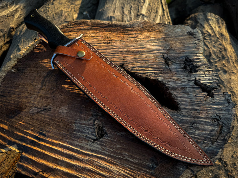 Walking Dead Negan Bowie Handmade Full Tang Replica Knife with Free Leather Sheath