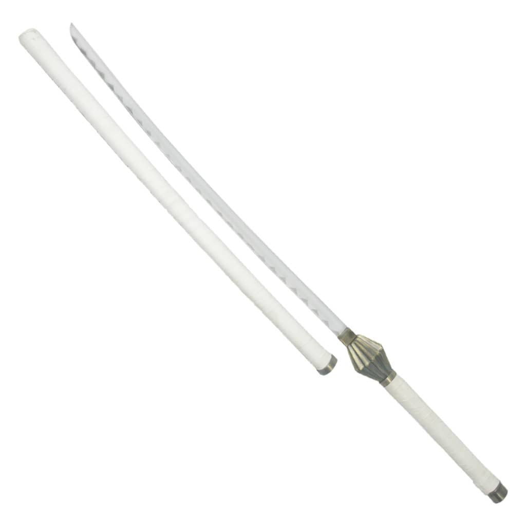 Kenpachi Zaraki's battle sword replica from Bleach featuring a rugged katana-style blade with a traditional wrapped handle.