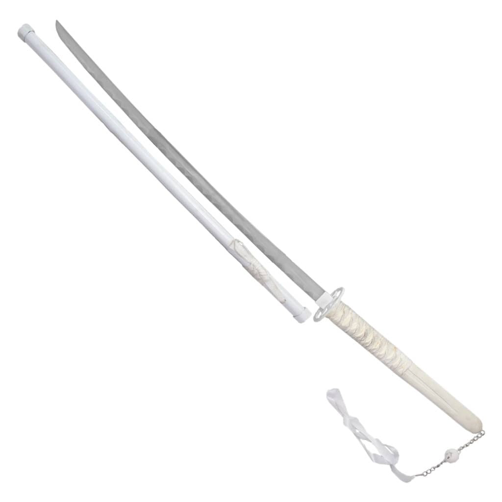 Sode no Shirayuki sword replica from Bleach featuring Rukia Kuchiki's elegant white Zanpakutō with a traditional katana design.