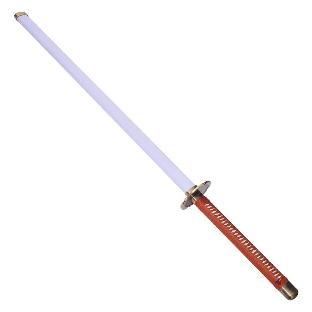 Wado Ichimonji katana replica from One Piece featuring Roronoa Zoro's iconic white-handled sword with a traditional blade.