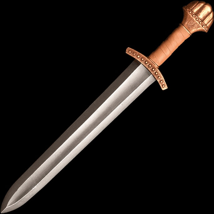 Fidas LARP Short Sword Gold Finished Foam LARP Sword for Roleplay & Cosplay