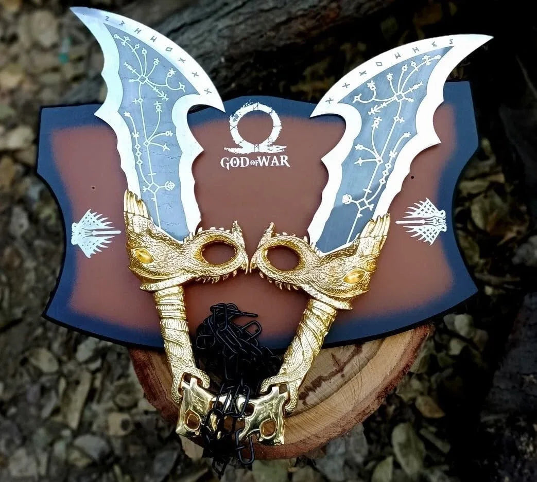 God of War Blades of Chaos Gold Finished Kratos Replica