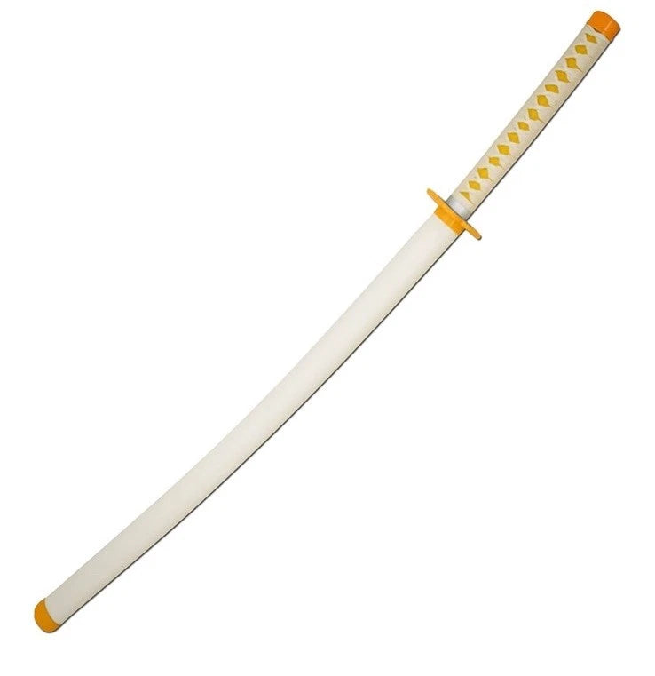 Zenitsu Agatsuma Sword Demon Slayer Cosplay Katana with Scabbard