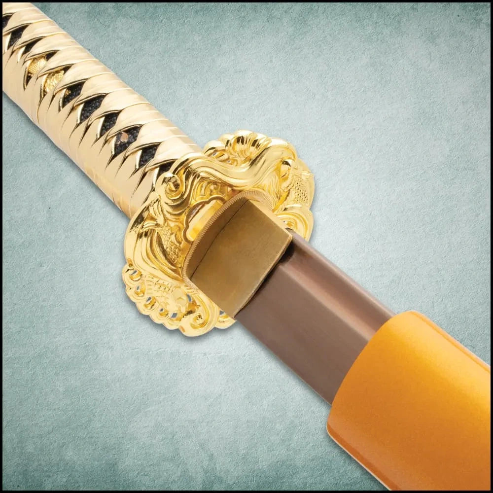 Shinwa Golden Knight Odachi Sword with Koi Tsuba 45" Japanese Display Sword