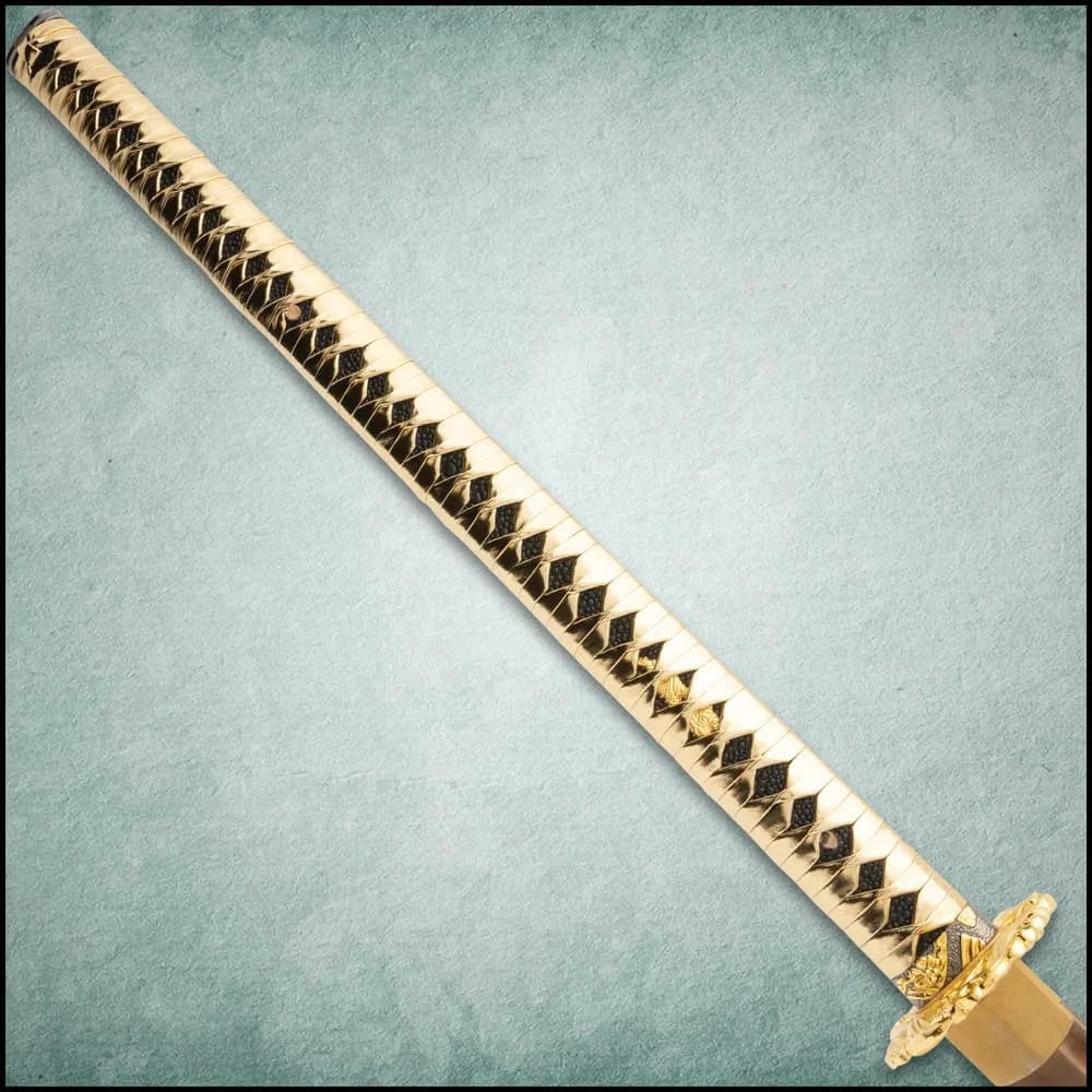Shinwa Golden Knight Odachi Sword with Koi Tsuba 45" Japanese Display Sword